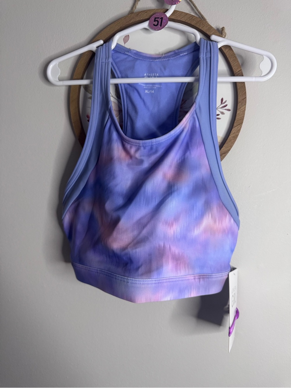 Athleta girl Purple Tie-Dye Sports Bra